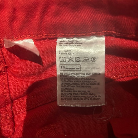 Red Jeans Wide Leg - Picture 3 of 5